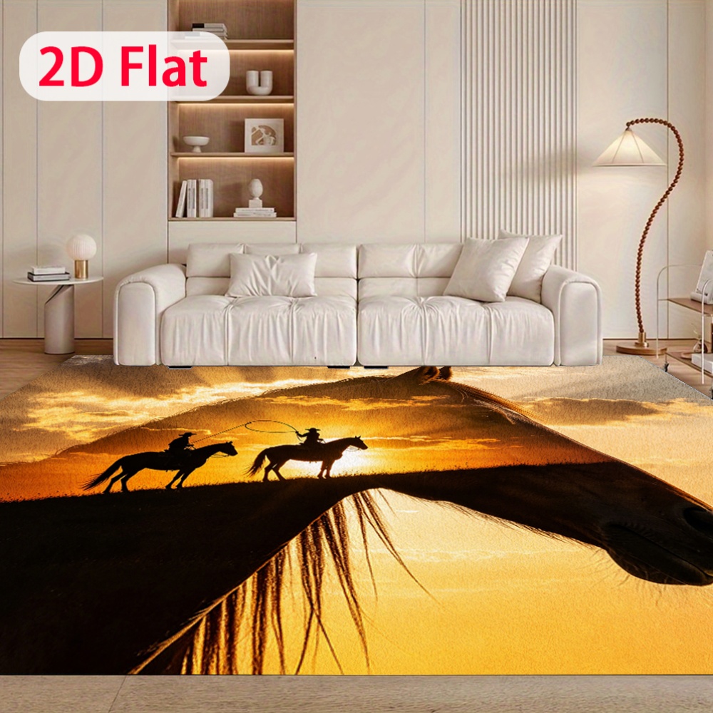 *. Sonnenuntergang Silhouette 2D Flach Thanksgiving Muttertag Sommer * für Wohnzimmer/Schlafzimmer/Spielzimmer/Büro Heimware * Samt - 850G/M²