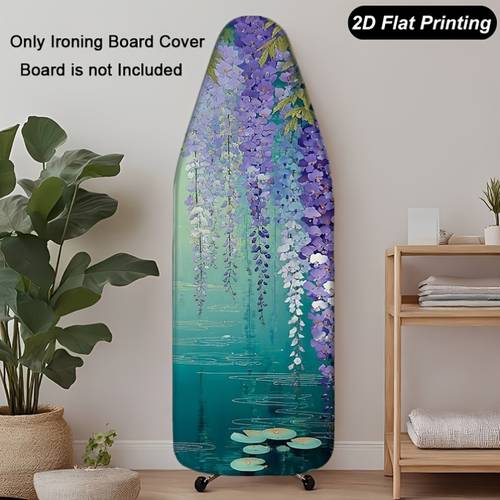 item picture 1pc japanese wisteria art ironing board cover with elastic edges fits standard ironing boards elegant laundry room home decor for ironing board cover included
