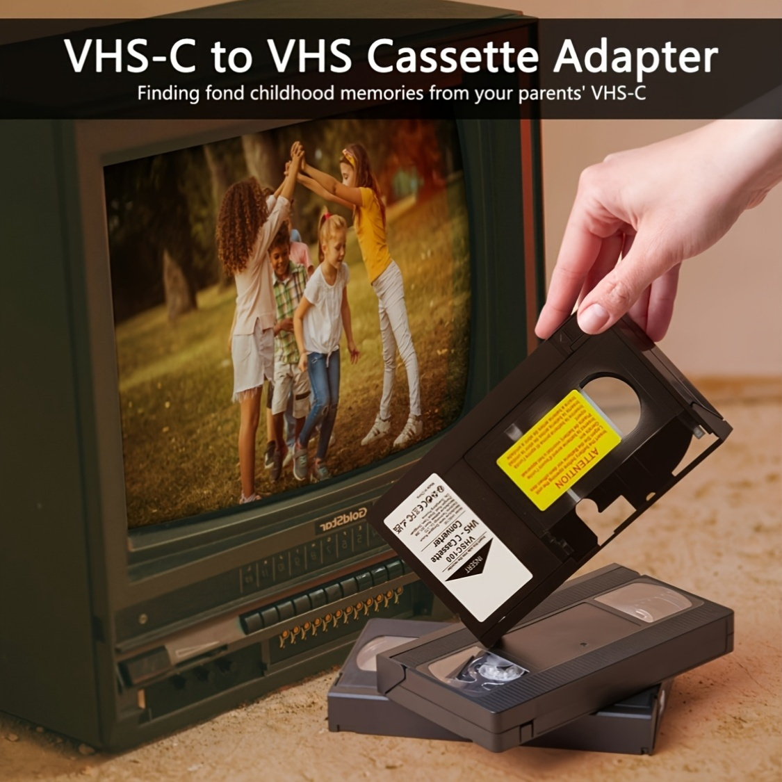 Klassisk Retro Original VHS-C Kassette Konverter Adapter