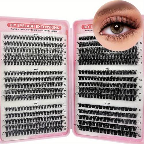 eyelash set 30d 40d 50d 60d 80d 100d 8 16mm natural thick eyelashes false eyelash kit multi density eyelash extension set d natural feather like individual lashes beginner friendly version