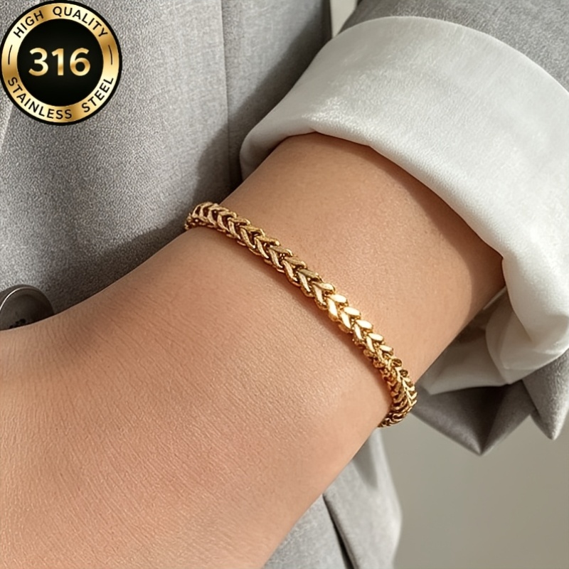 Women's Retractable Woven Stainless Steel Bracelet