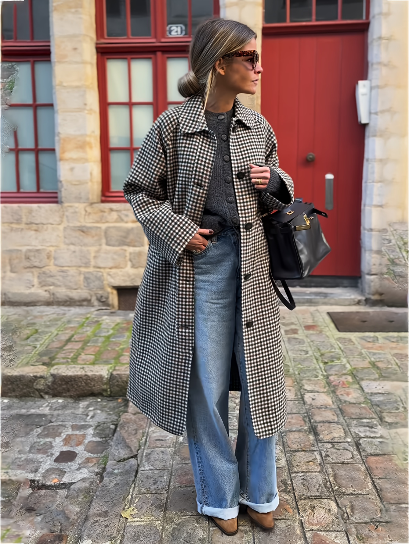 Manteau Surchemise Longue Carreaux Femme Manteau Long Longue Veste