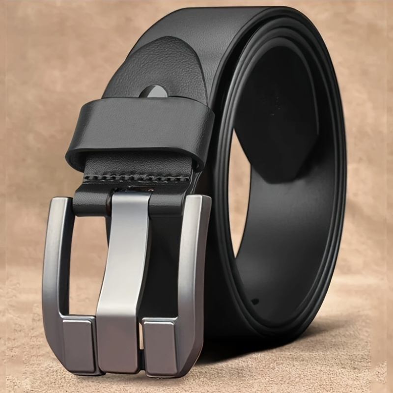 Vintage Men's Belt with Stylish Pin Buckle, Versatile Design
