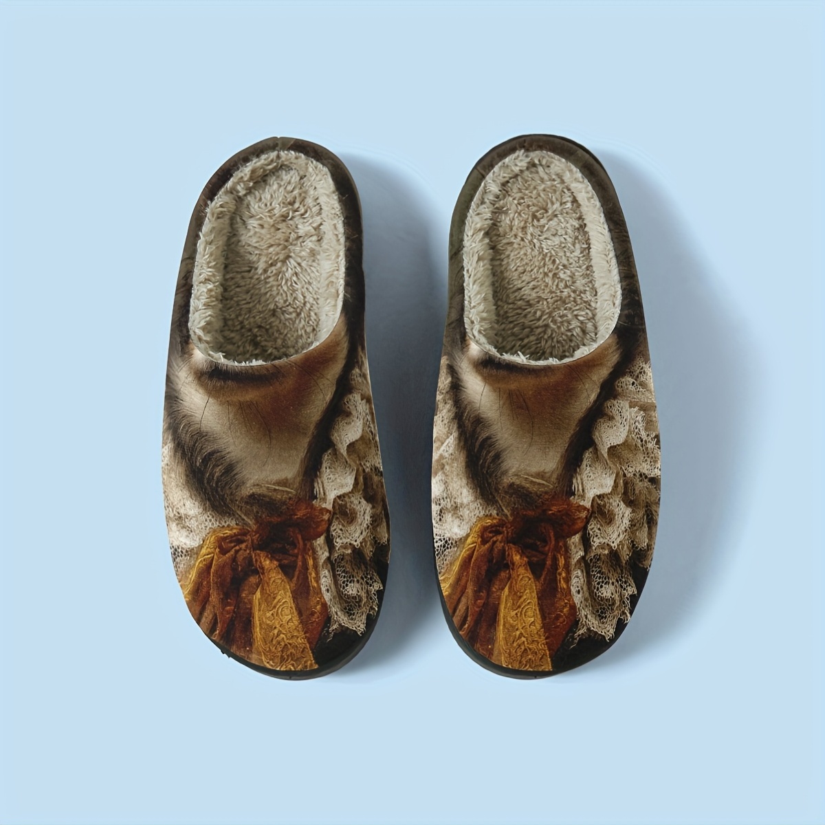 chihuahua cartoon print flannel slippers casual season slip Temu