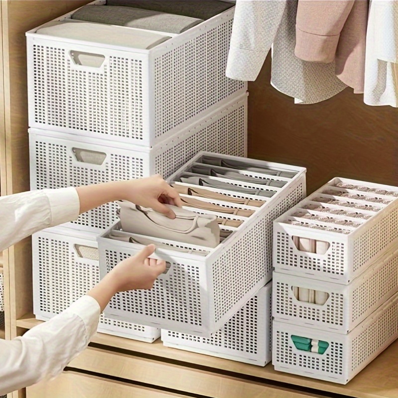 Stapelbare Aufbewahrungsbox Mit 18 Fächern – Verstellbare Trennwände, Für Snacks, Schmuck & Basteln (Weiß)