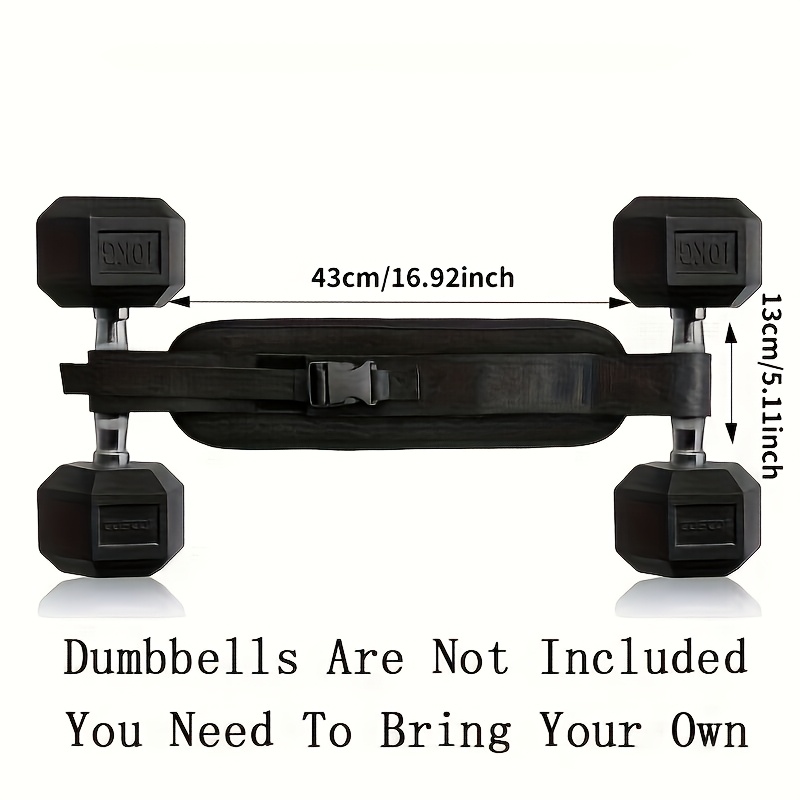 Image of 1pc Adjustable Waist Weight Belt - , Black Nylon, Hip-shaping Design For Dumbbell Training & Home Gym Workouts, Perfect Gift For Fitness Enthusiasts, Gym Accessories