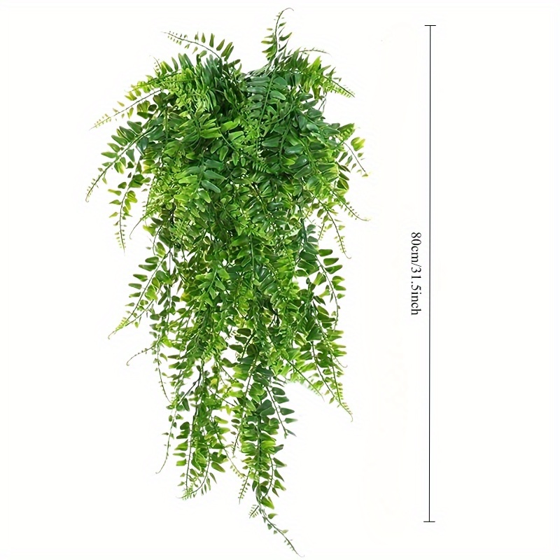 Image of 2pcs Persian Vine Home Decor Hanging Ornament Artificial Plant Plastic Leaves Grass Wedding Party Wall Balcony Decoration Artificial Plant Leaves