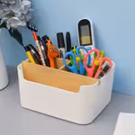 1pc Desk Organiser, Office Organiser with Pen Holder, Bathroom Make Up Storage Box, Living Room Sundries Holder, Bedroom Earring Hair Ring Jewelry Storage Box, Desk & Drawer Organizer for Home StorageOpen in new tab.