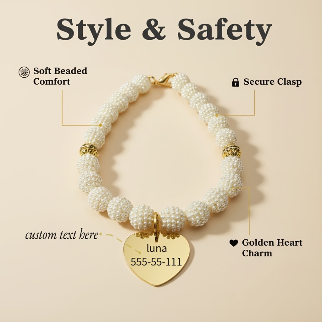 Customizable Pet Necklace, Instagram-Style Dog and Cat Accessory
