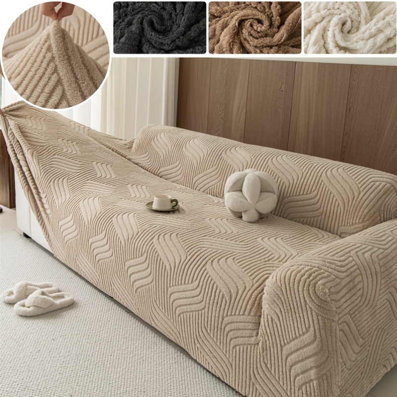 imagen del artículo 1   de sofá de terciopelo shu con jacquard de   de  , adecuada para decoración  ,   y lujosa  , antiarañazos de gato, resistente al  , antideslizante, resistente al  , adecuada para sofás de 1 a 4  ,   para mascotas, lavable a máquina