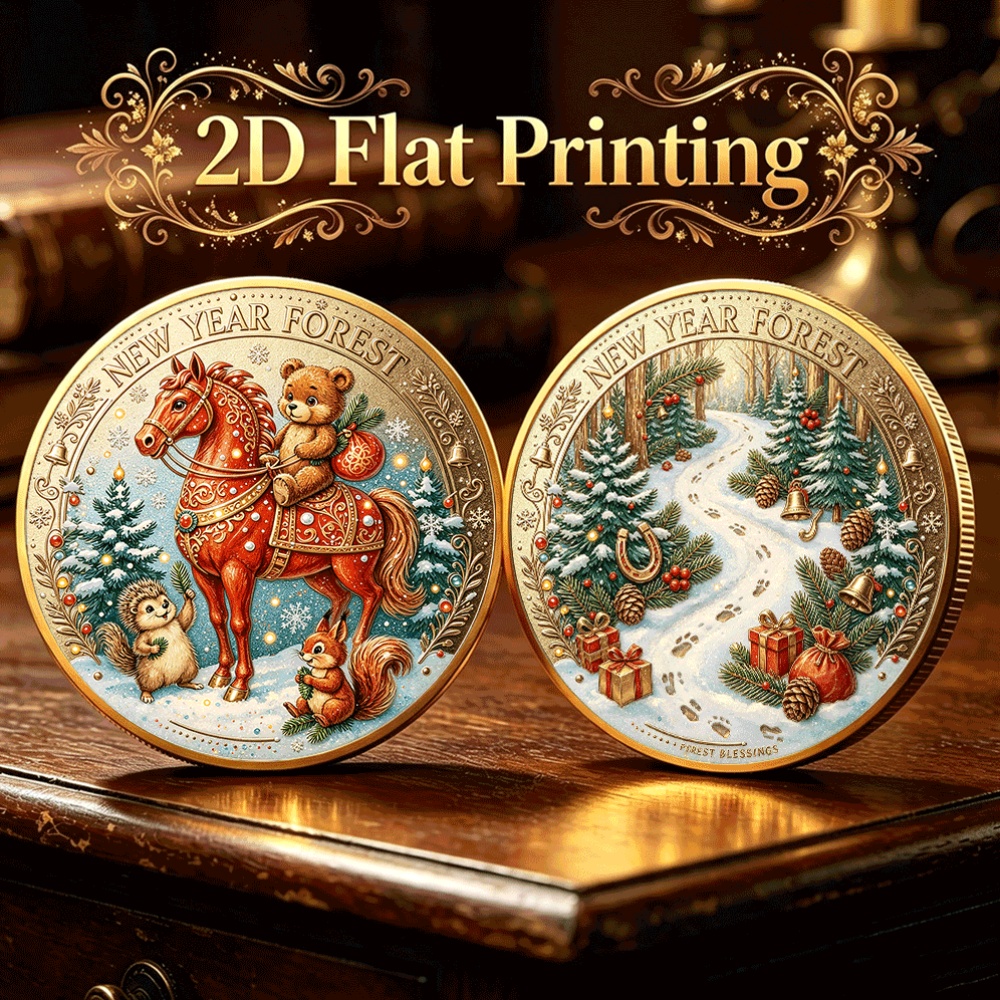 New Year Forest Steed Double-Sided Commemorative Coin