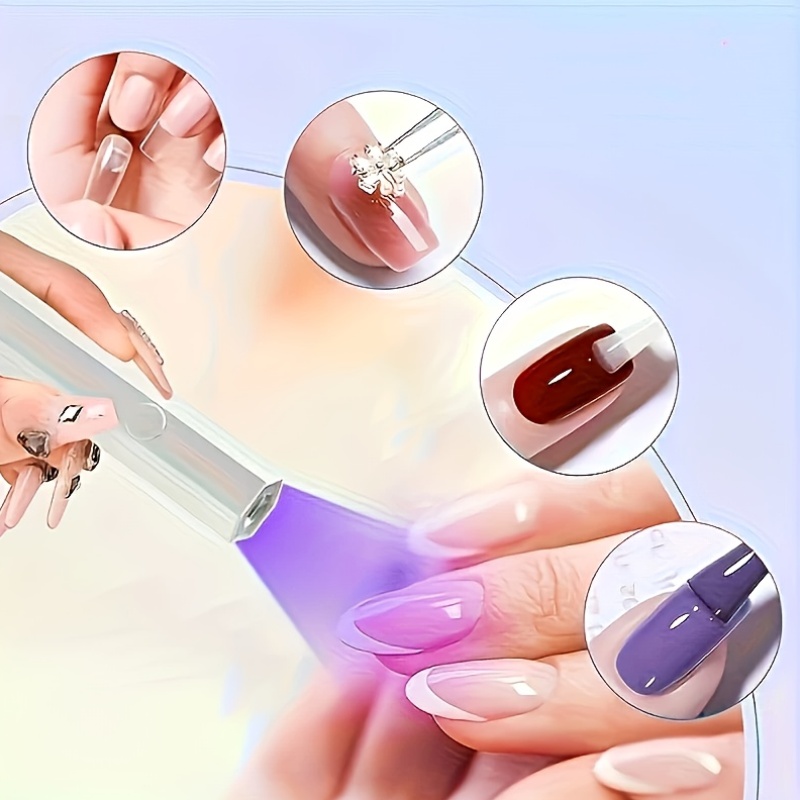 diy mini handheld gel nail polish curing lamp wireless fast and portable compact and easy to belt for home nail salons easy to travel high quality gifts Product details 7