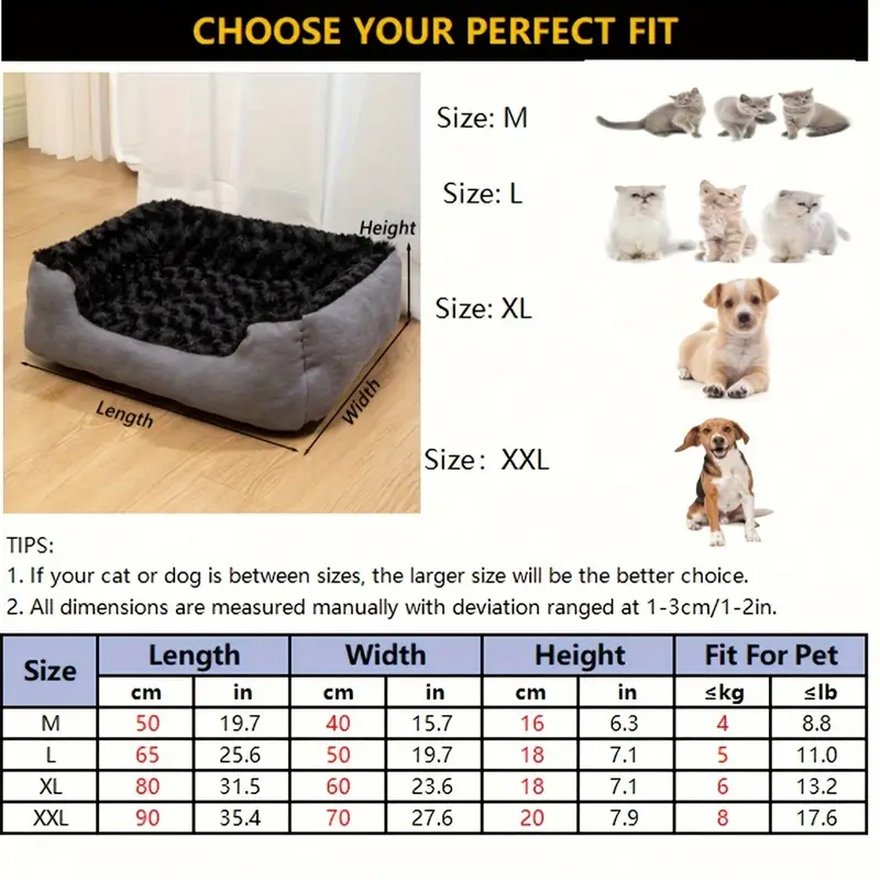 luxury polyester dog bed with non slip bottom breathable orthopedic pet sofa with memory foam filling washable flower patterned rectangle dog bed for small medium and toy breeds black Product details 0