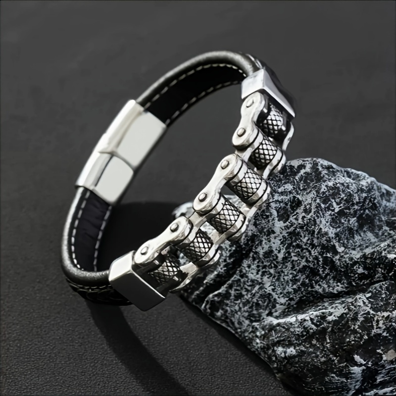 ラ*0様 LEATHER & SILVER MOTO バングル ラ*0様 LEATHER & SILVER