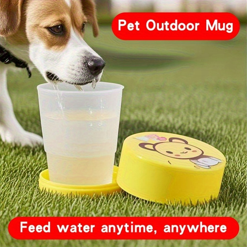 cute cartoon foldable pet cup retractable water bottle Temu