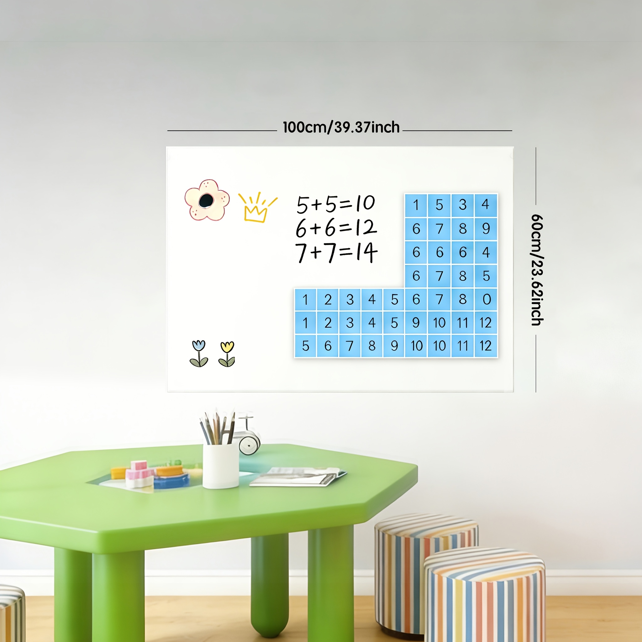 E-shop 1 Rolle Selbstklebende Whiteboard Grün Tafel Schwarze Tafel Wandaufkleber, Schwarze Tafel und Grün Tafel Bausatz, Geeignet zum Zeichnen, Büro,