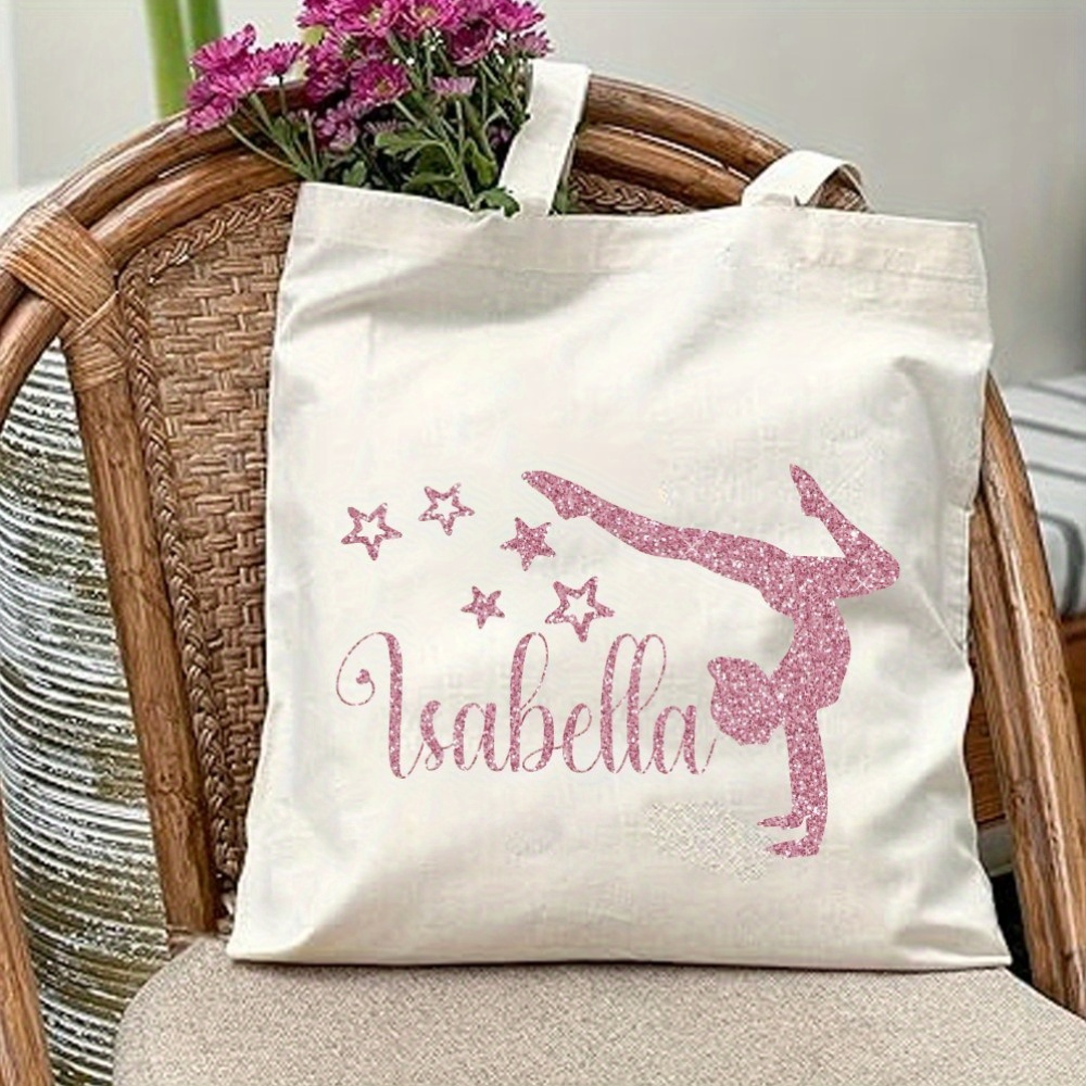 custom gymnastics tote bag personalized design pink Temu