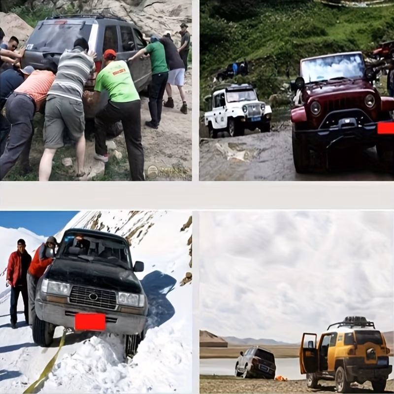издржливо јаже за влечење со куки, флексибилно за suv/камион/автомобил, трајно за кампување, теренски возење и итно влечење, додатоци за влечење, suv, влечење камион, основни работи за кампување, опрема за теренски возење, ноќта на вештерките, божиќ, денот на благодарноста Детали за производот 10