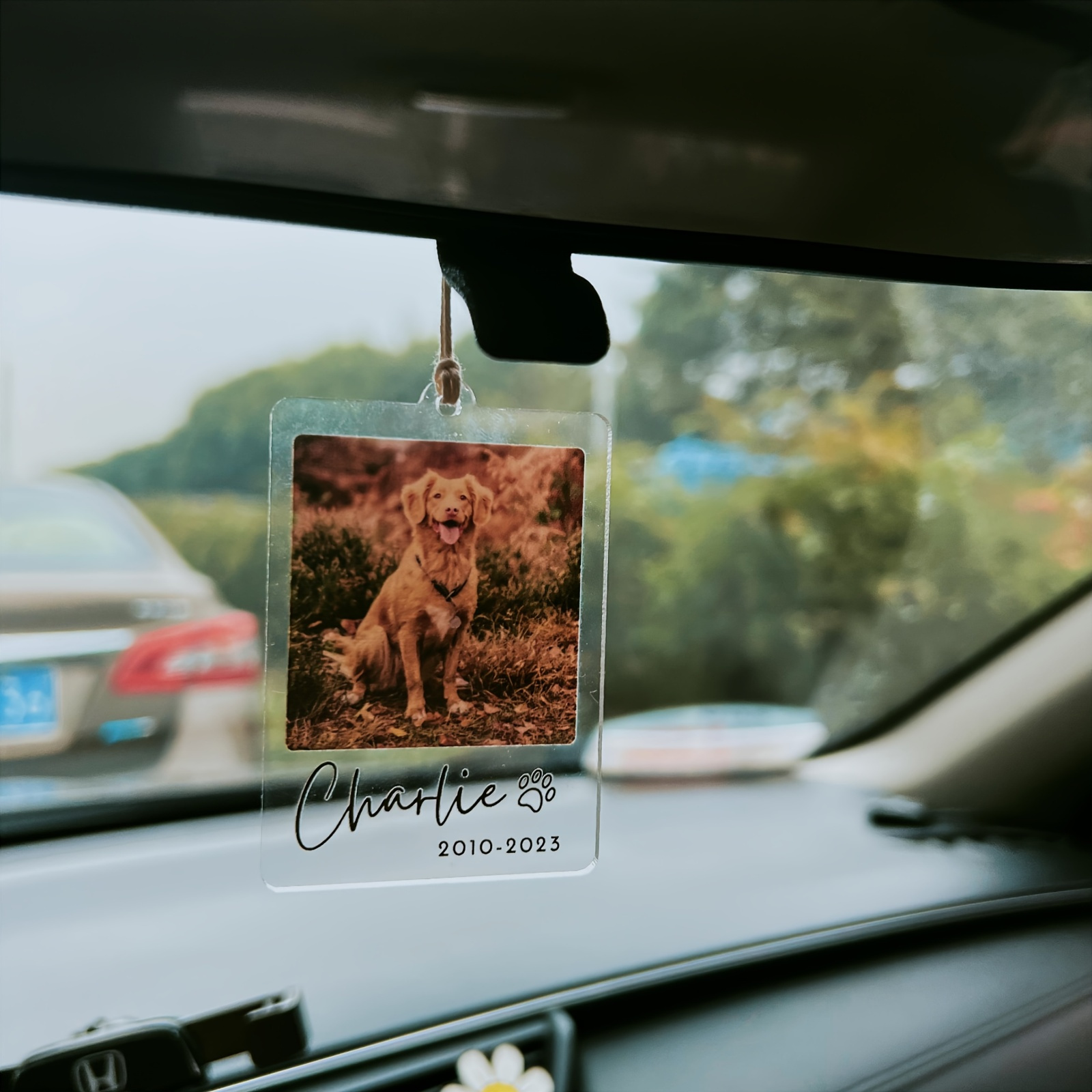 Custom Pet Car Charm Custom Pet Memorial Car Charm With Photo, Personalized Dog Loss Rearview  Mirror Ornament, Pet Loss Sympathy Gift For Car TikTok Shop