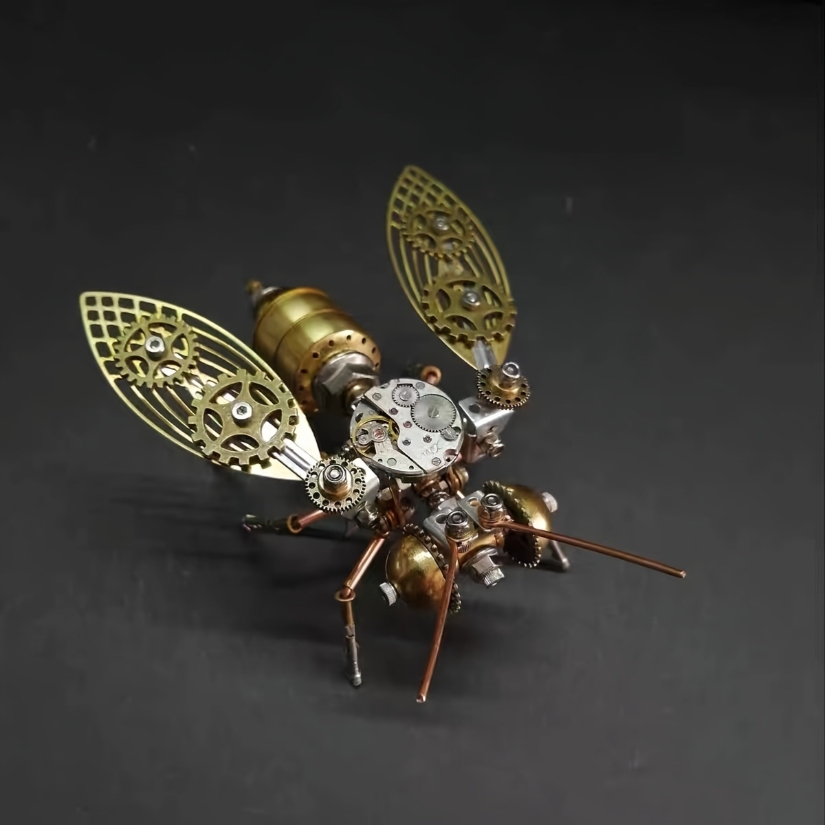BuildCubes Kit 218 Pezzi Insetto Steampunk 3D In Metallo – Modellino Ape Meccanica Da Montare