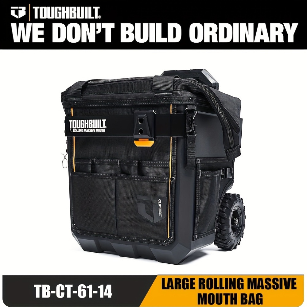 tb ct 61 14 large rolling   bag 14 inches   kit durable fabric black no power tool organizer with wheels brand 0