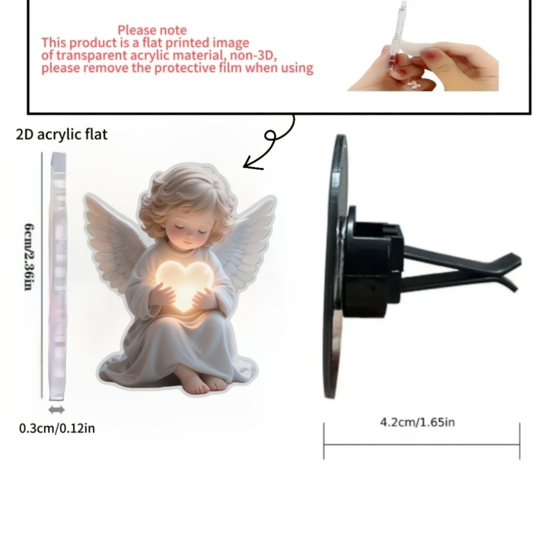 2D Flat, 2pcs with love angel