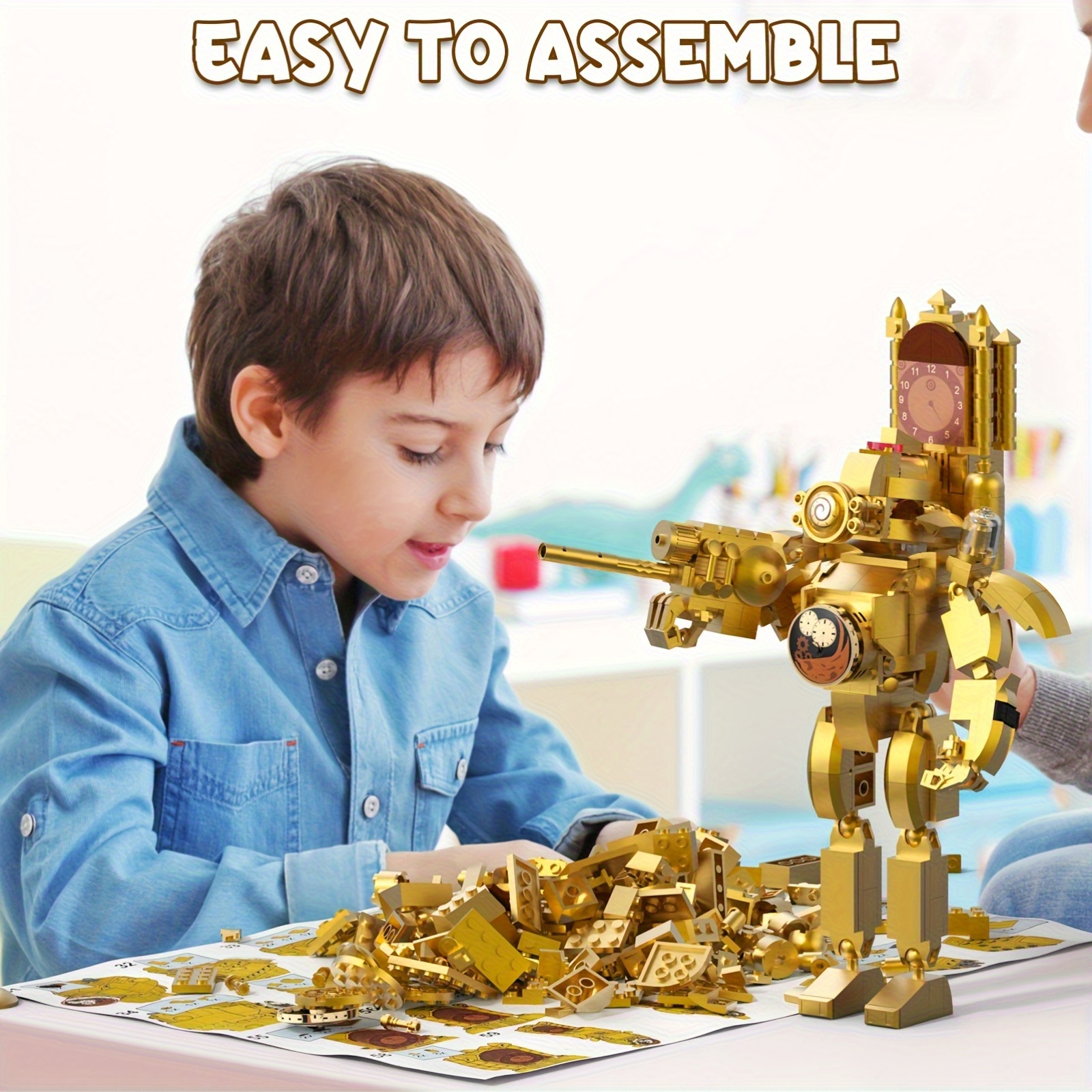 Titan Clockman Robot Building Block Set with Movable Joints