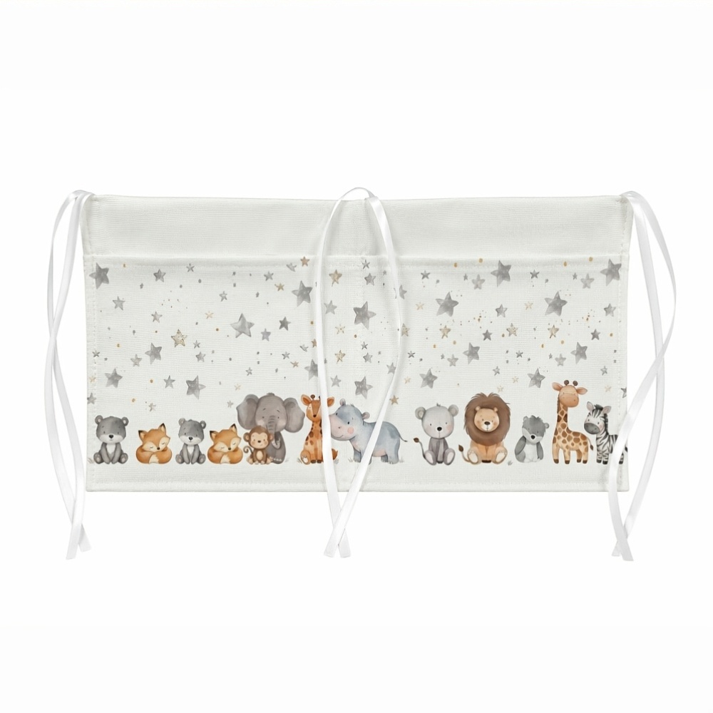 Lion, Elephant, Giraffe Hanging Organizer, Cute Diaper Bag for Stroller & Bedside Storage