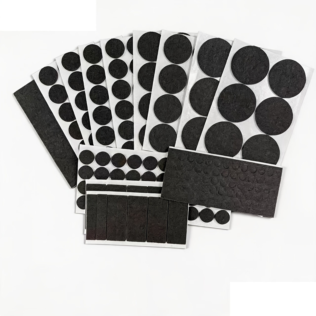 Image of 236pcs Furniture Pads, Premium Furniture Felt Pads, Bulk Self-adhesive Anti-scratch Floor Protectors, Suitable For Hardwood Furniture Legs. (beige And Black)