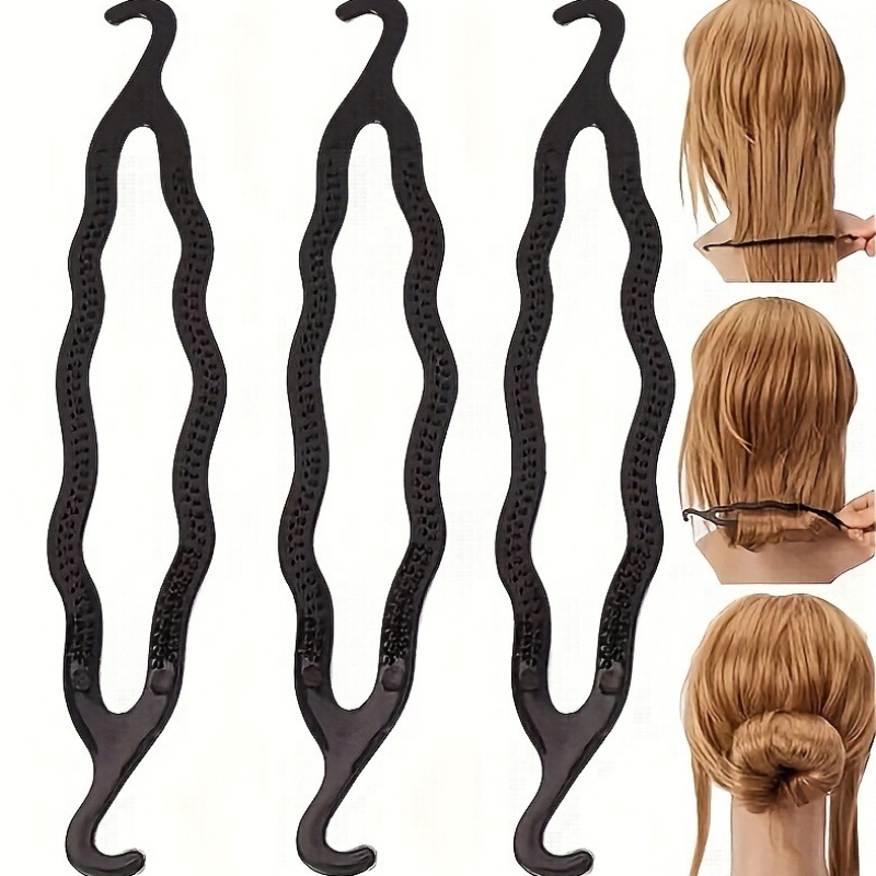 TEMU 3pcs Lazy Magic Curling Hair Styler, To Heat Dry And Wet Hair Bun Twist Fluffy Styling Tool, Multi-functional Styling Additions Suitable For All