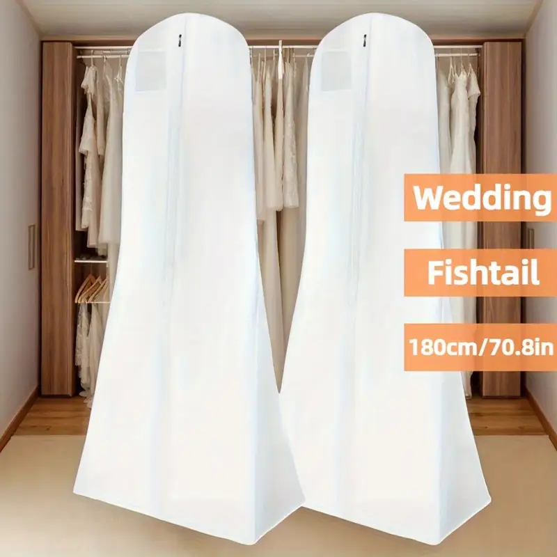 wedding dress garment bag Your Bags 72 with 20" Gusset & ID Window - Extra Large Bridal Garment Bags for Travel Saving Design 2pcs 72&*; Tapered Long Dress