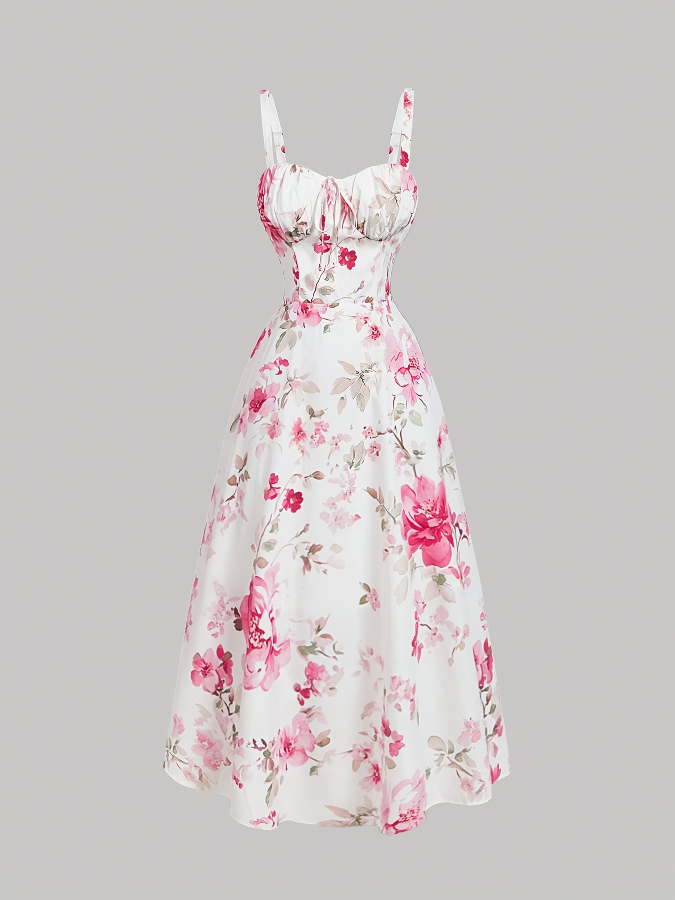 pink flowy dress women Blush Pink Flowy Side Slits Plunge V neck Sexy Party Prom Dress main image 1