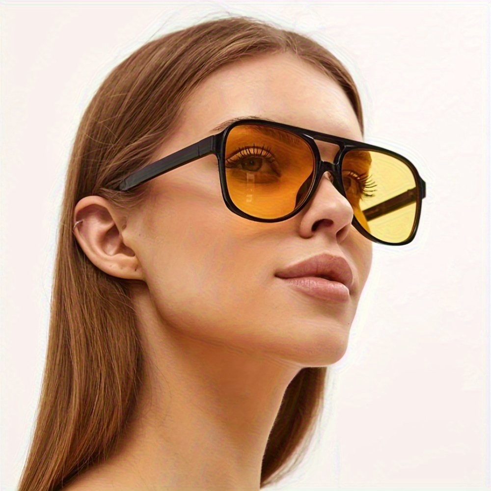 1pc retro double beam pilot glasses unisex pilot retro style  display picture 3