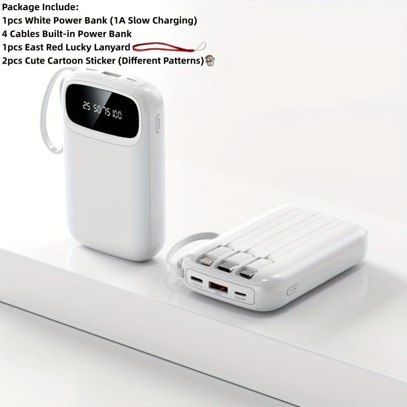TEMU High-value, Small, Lightweight, And Cute 10000mah Large Capacity Pocket Portable 5w Slow Charge/15w Fast Charge/22.5w Super Fast Charge Cartoon