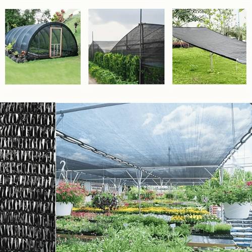 artikel foto hoge-sterkte zwarte zonneschermnet, uv-bestendig, biedt uitstekende schaduwing voor binnenplaatsen en landbouwkundige kas