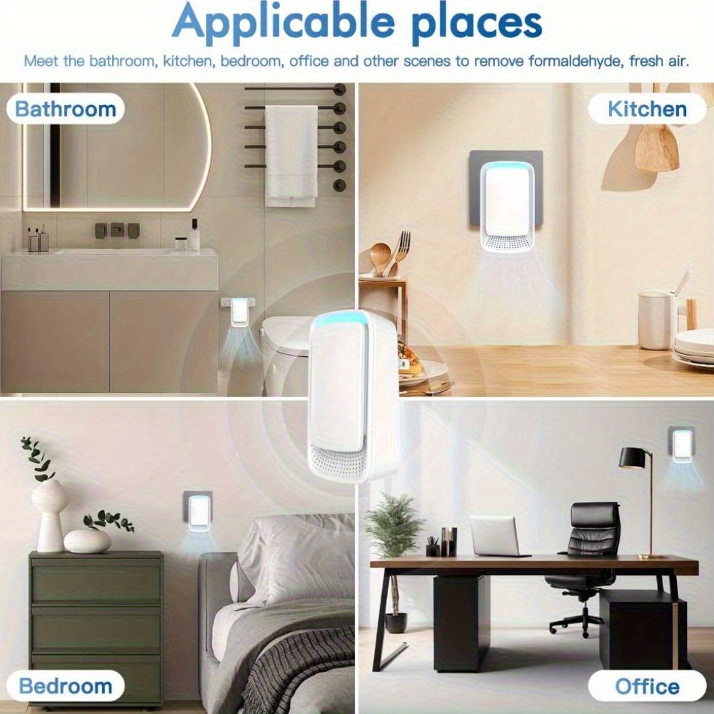 2/6pcs Plug-In Air Purifier for Home - Portable Ionic Air Cleaner,... product image 8
