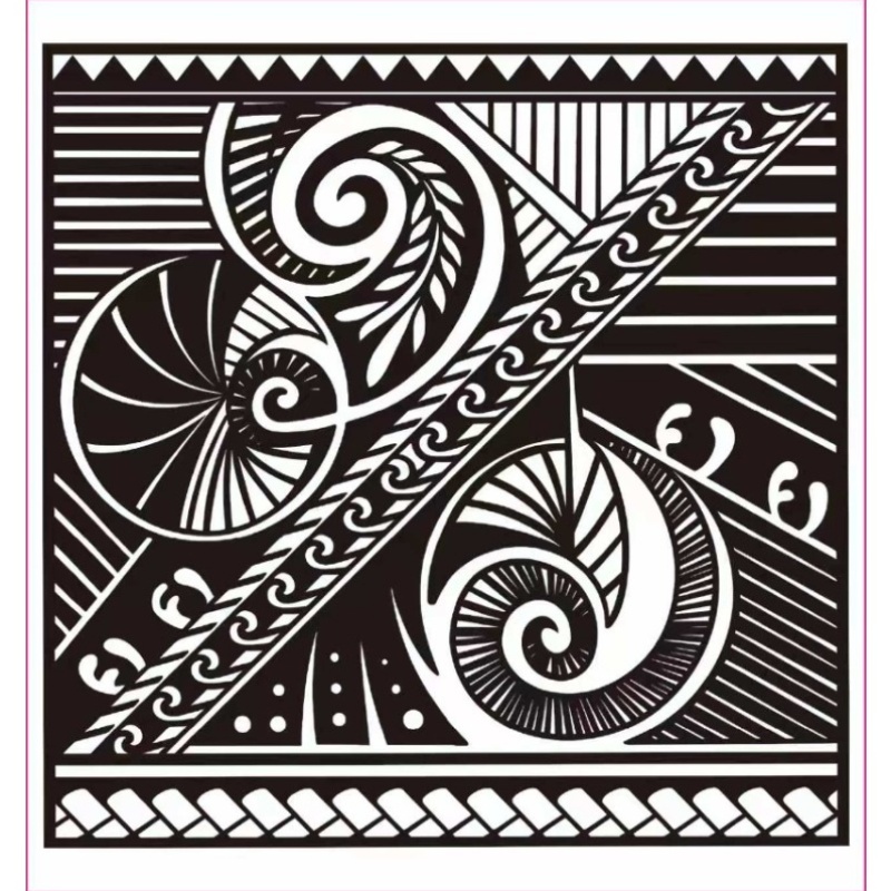 Tribal Wristband Temporary Tattoo Sticker, Maori Spiral Design