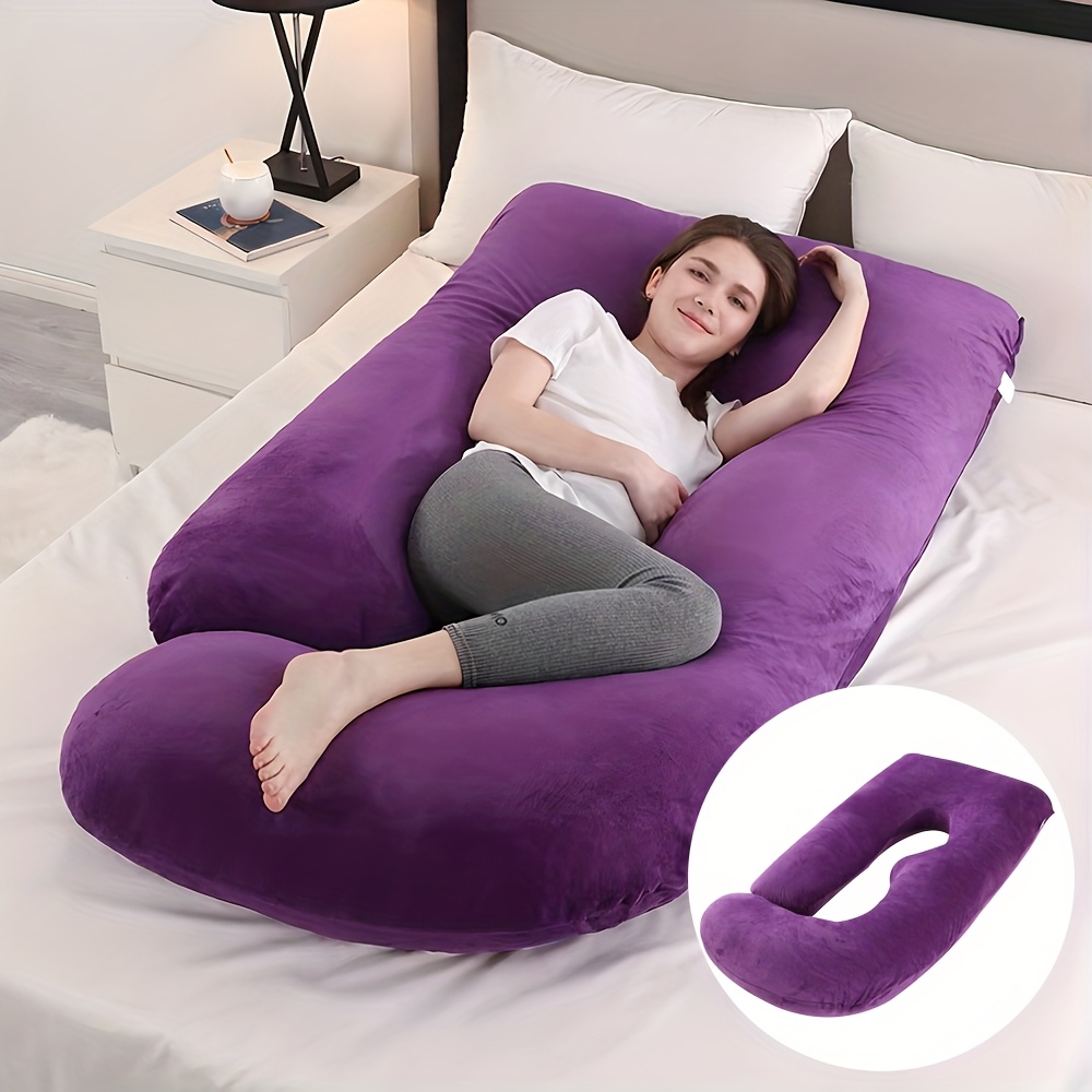 TEMU 62-inch Full-body Pillow, Maternity Pillow, With Removable Pillowcase. Large-size Design Provides Full-body Support From Back To Legs, Making