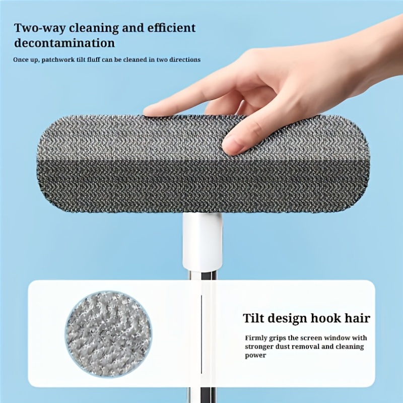 cleaning brush retractable handle screen cleaning tool reusable pet hair remover home door and window cleaning brush cleaning supplies cleaning tools halloween christmas gift Product details 2
