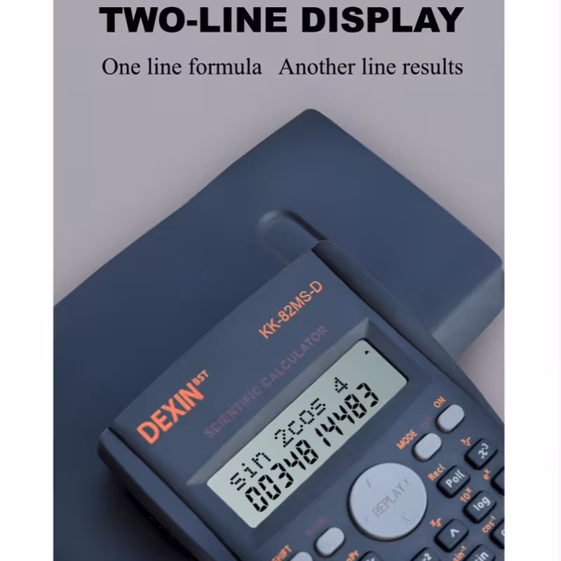1pc DEXIN KK-82MS-D (Battery Model) Multifunctional Scientific Calculator Function Machine 240 Functions Double-line Display Special For Student Examination Factory Price Economic Pack