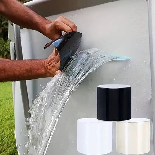 400 more leak proof tape waterproof super rubber suitable for indoor and outdoor use homes rvs roofs pipes pools black white options waterproof tape for sealing and leak repair self pvc material xs60