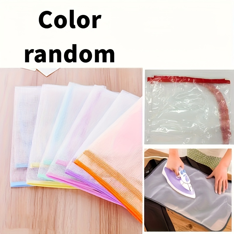 1pc Heat-resistant Ironing Pad With Grid Pattern - Non-slip Ironing Mat For Heat Distribution, Protects Clothes From Scorching, Fits Standard Irons, Random Color