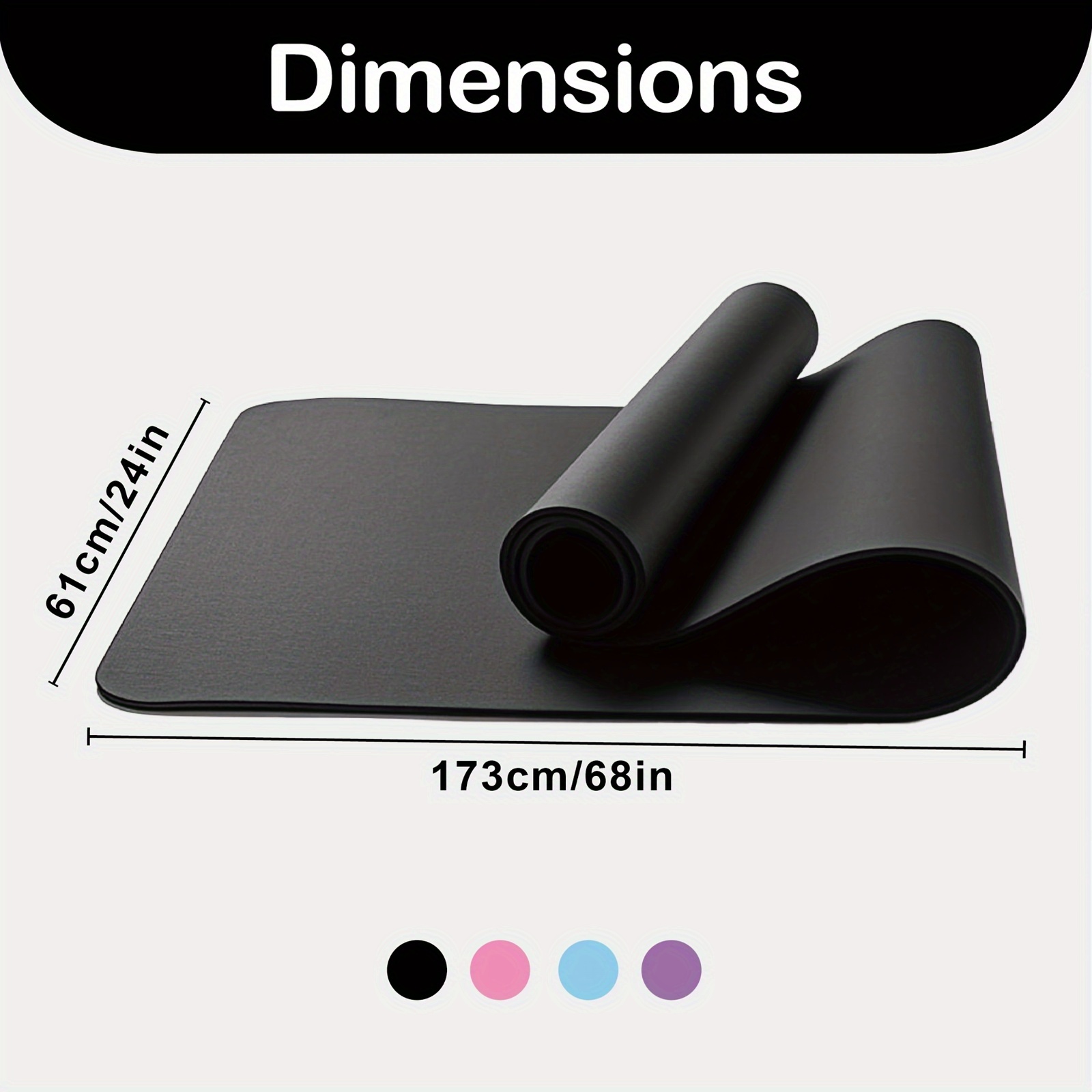 1 High-Density EVA Yoga Mat | Durable Professional Mat for Men and Women, Home Exercise, Non-Slip 3mm Pilates Mat with Shock Absorption and Portability, Essential for Yoga, Stretching, Home Gym, Core Workouts, and Floor Training