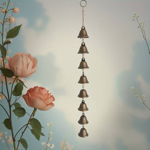 1pc handmade metal wind chime with decorative chain suitable for courtyards gardens and walls no electricity required thanksgiving home decoration outdoor wind chime handmade design creative bell pendant
