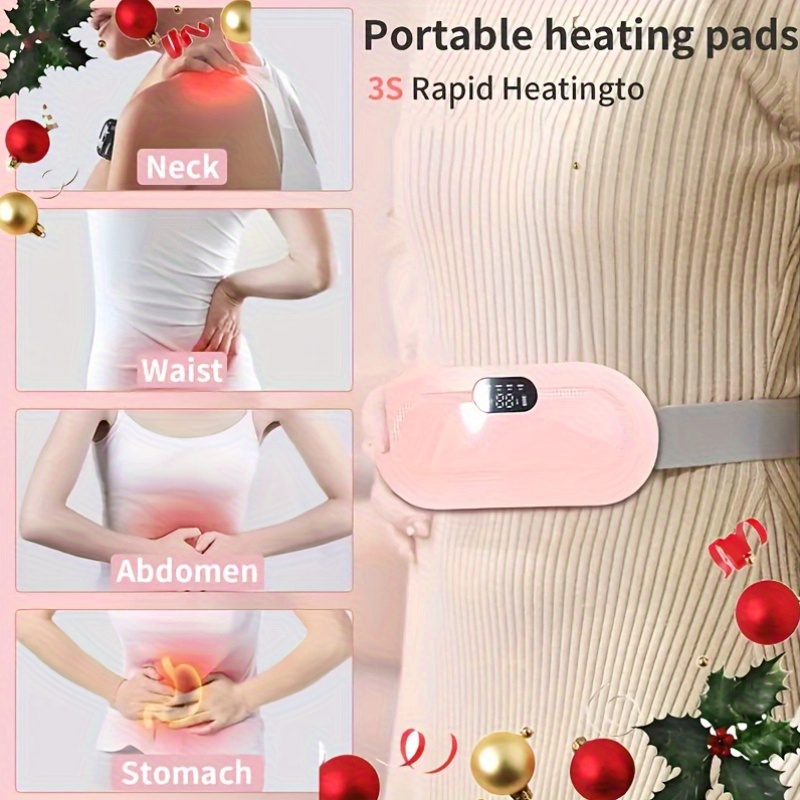 Portable Electric Heating Massage Pad, Designed for Warming The Back Or Body, a Quick Heating Abdominal Pad in Pink for Women And Girlfriends, a Gift for Relaxation at Home, in The Office, And in The Car.