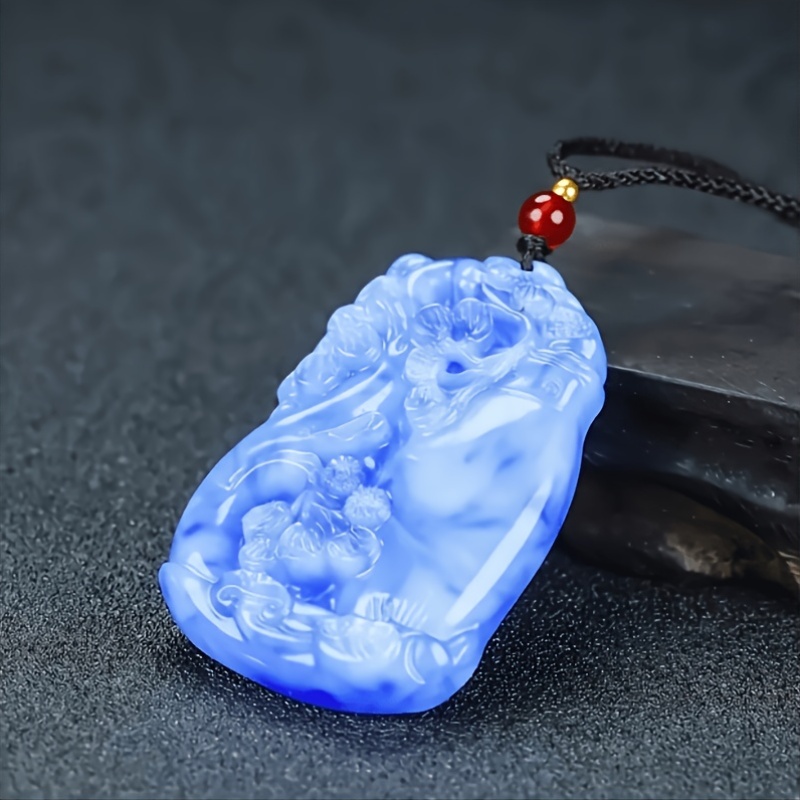 Natural Stone Vase Pendant Necklace for Men and Women