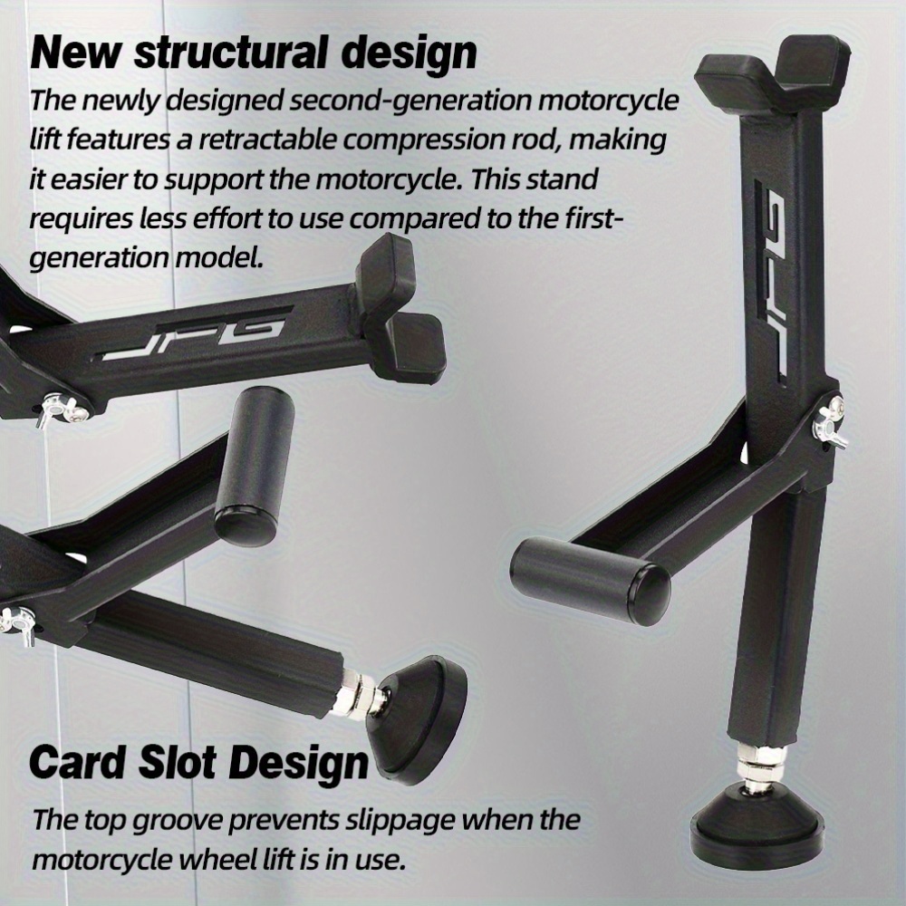 motorcycle portable single sided paddock stand front and rear wheel stand support foldable universal tire repairing tool details 2