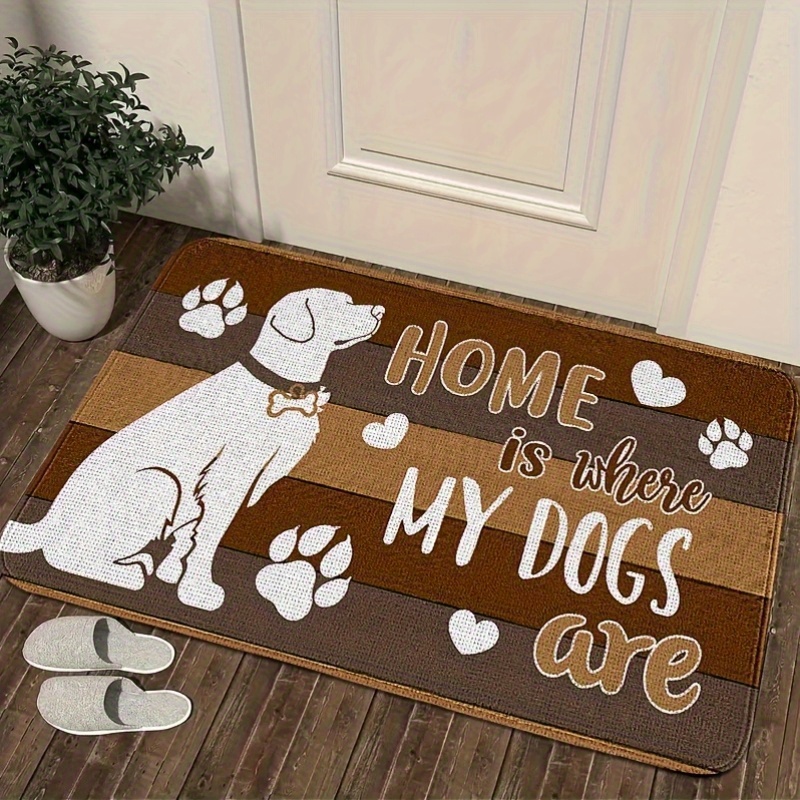 dog welcome doormat 