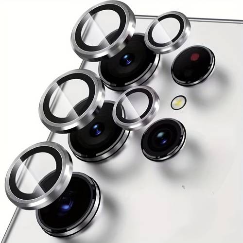 5 piezas = 1 juego para samsung galaxy s24u s25u s23u s22u vidrio de cámara de metal calidad, para samsung s24ultra protector ultra anillo de lente trasera