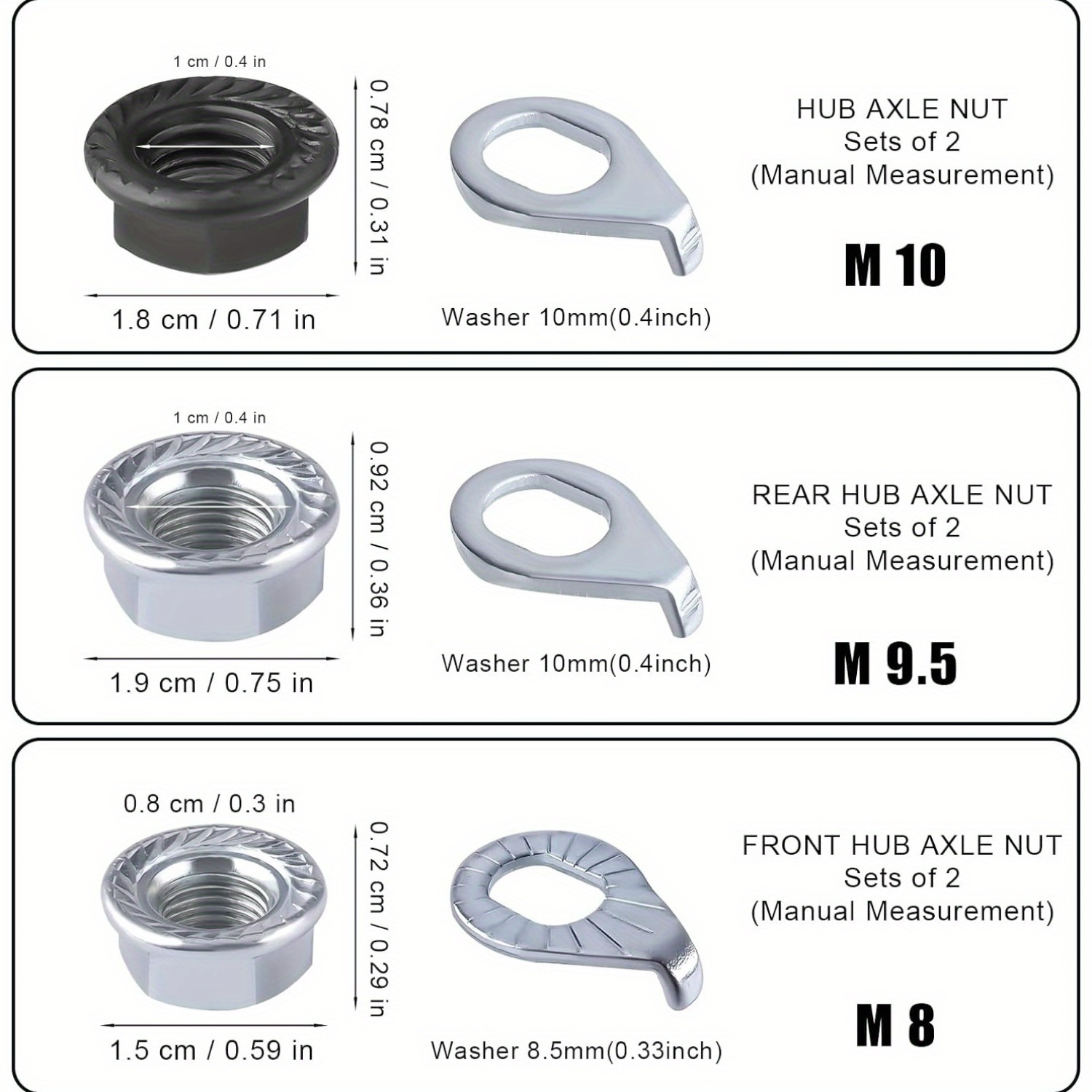 carbon wheel axle nut safety washer kit front Temu Oman